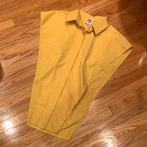 NWOT. Indie brand. Yellow button down with open sides. Great for summer styling